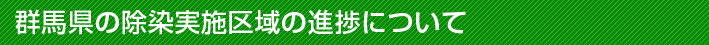 群馬県の除染実施区域の進捗について